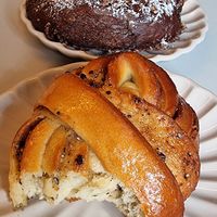 Cardamom pastry and chocolate passionfruit at Namo Bakery in Warsaw