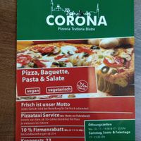 Flyer 01 at Pizzeria Corona in Dortmund