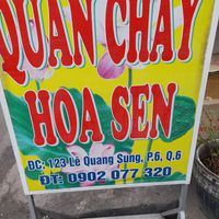 Sign outside at Hoa Sen in Ho Chi Minh City