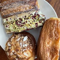 Various baked goods. Recommend the raspberry thyme croissant   at WAY Keizerpoort in Ghent