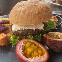 Tom yum burger at Home No. 8 in Krabi