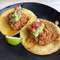 These were initially vegetarian but we requested without cheesee  at Tinga Kim Taqueria in Toronto