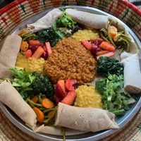 Vegetarian platter for 3 people  at Nyala Barka in Geneva