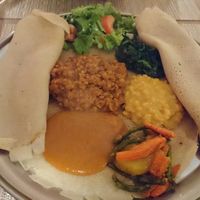 Vegan platter  at Nyala Barka in Geneva