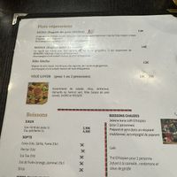 Menu  at Sefed in Montpellier