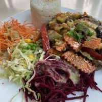 Lucky plate   at Loving Hut - Warynskiego in Warsaw