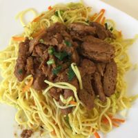 noodles with "beef" at Loving Hut - Warynskiego in Warsaw