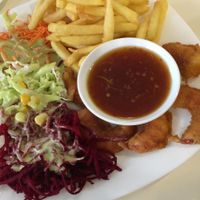 shrimp dish at Loving Hut - Warynskiego in Warsaw