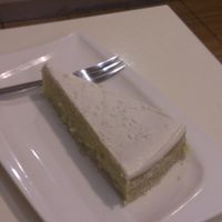 Pandanus cake at Loving Hut - Warynskiego in Warsaw