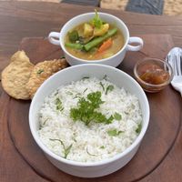 Vegetable curry  at Reggae Bar in Boossa