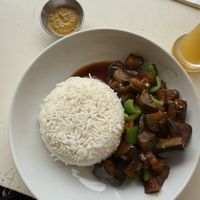 Eggplant Szechuann  at Down Town Vegan in Serrekunda