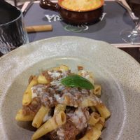 Pasta Genovese and the pasta /potato oven casserole at Arrecrià Bistrot in Naples