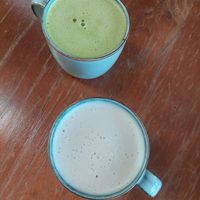 Matcha latte / chai latte 2500 Colones at Café Vivo in Uvita