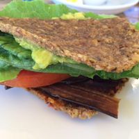 kale salad and 1/2 bacon-less BLT sandwich plate at The Cider Press Cafe in Naples