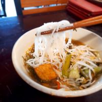 My vegan noodles soup. Take away Bun Thai at Tịnh Tam in Ho Chi Minh City