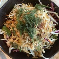 Papaya slaw - crunchy, fresh & flavoursome   at Light Years  in Byron Bay