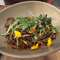 Veggie noodles.. ask to have them prepared without oyster sauce and you will be accommodated   at Mutuo - Sabor Nikkei in San Juan