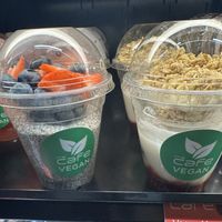 Chia pudding and vegan yogurt!!  at The Cafe in San Juan