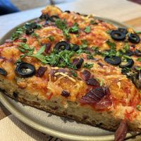 Focaccia tomate olive  at Land & Monkeys - Montmartre in Paris