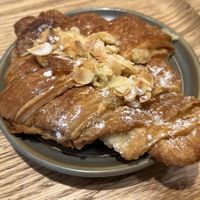 Almond croissant  at Land & Monkeys - Montmartre in Paris
