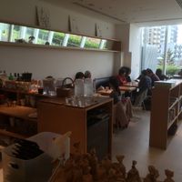 Restaurant interior at Ukafe in Tokyo