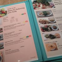 Menu at Ukafe in Tokyo