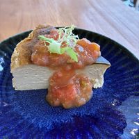 Off-menu dessert: red guava basque cheesecake  at Koneko Cafe in Taipei