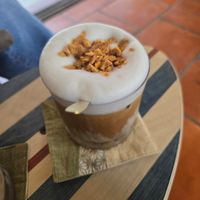 Honeycomb latte at Koneko Cafe in Taipei