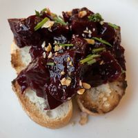 Beetroot bruschetta   at Vapiano in South East London