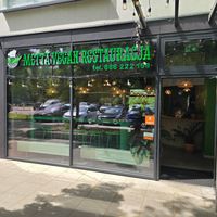 Outside at Metta Vegan in Warsaw