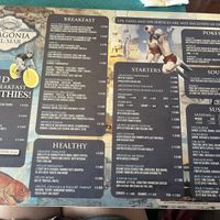 Main menu, not clearly labelled as veggie/vegan but good descriptions of each dish and staff were helpful   at Patagonia Del Mar in Brasilito