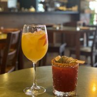 White sangaria and ceasar  at The Coup in Calgary