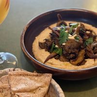 Hummus with mushroom shawarma at The Coup in Calgary