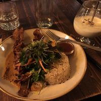 BBQ type delicious ‘meat’ and very good cocktails  at The Coup in Calgary