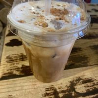 Vegan biscoff cappuccino   at Java Coffee Shop in Keswick