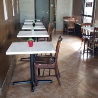 Nice indoor dining at Satdha Plant Based Thai Kitchen in Santa Monica