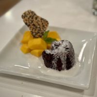 Mango and Sticky Ricee  at Satdha Plant Based Thai Kitchen in Santa Monica