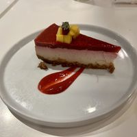 Raspberry cheesecake  #Veganuary at Satdha Plant Based Thai Kitchen in Santa Monica