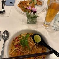 Pad Thai & ramen (top to bottom )  at Satdha Plant Based Thai Kitchen in Santa Monica