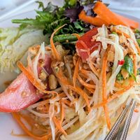 Som tam (papaya salad) at Satdha Plant Based Thai Kitchen in Santa Monica