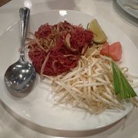 Beet Noodles at Satdha Plant Based Thai Kitchen in Santa Monica