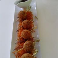 mung bean croquettes at Satdha Plant Based Thai Kitchen in Santa Monica