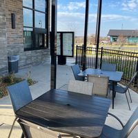 Walk up ordering window with outdoor seating at Jamba in Burnsville