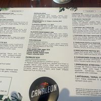 Several vegan options clearly labelled  at Camaleon in Toronto