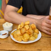 Fried potatoes  at A Mano Gin & Burgers in Vina Del Mar