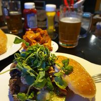 Vegan burger at A Mano Gin & Burgers in Vina Del Mar