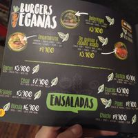 Veg burgers and salads at A Mano Gin & Burgers in Vina Del Mar