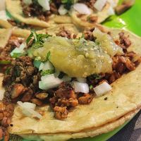 Tacos Bistec & Chorizo at Antojos Veganos by Vegco in Queretaro