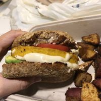 Breakfast Sammy  at LAX - Real Food Daily - T4 in Los Angeles