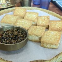 Fried tofu at Green Bean Flower - Nogdukkoch - 녹두꽃 in Jeonju